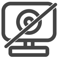 Icono de webcam bloqueada